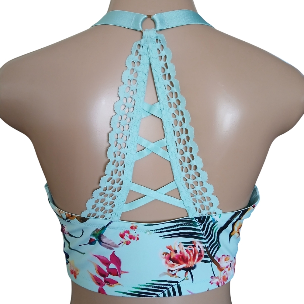 Cacique Boost Plunge Floral Bra by Lane Bryant Size 38F